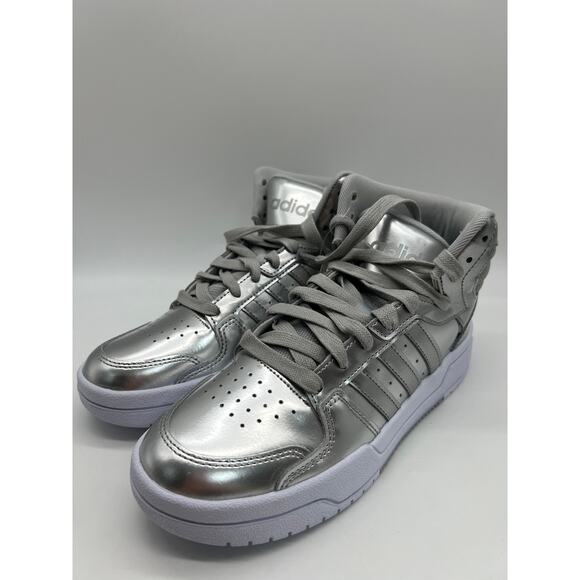 Adidas Neo Entrap Mid Sneakers Silver FZ1112 Women's Size 7.5 NWT - Picture 9 of 16